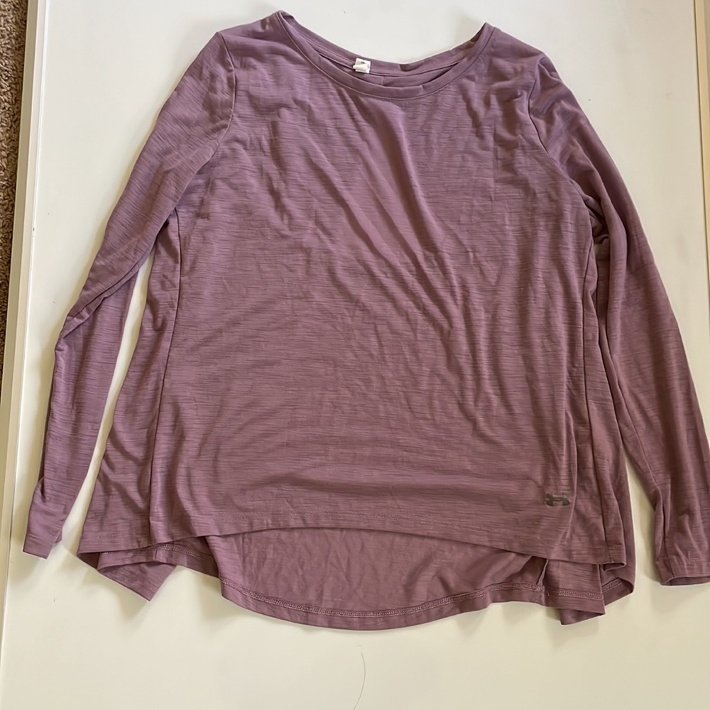 Under armour purple long sleeve tee small